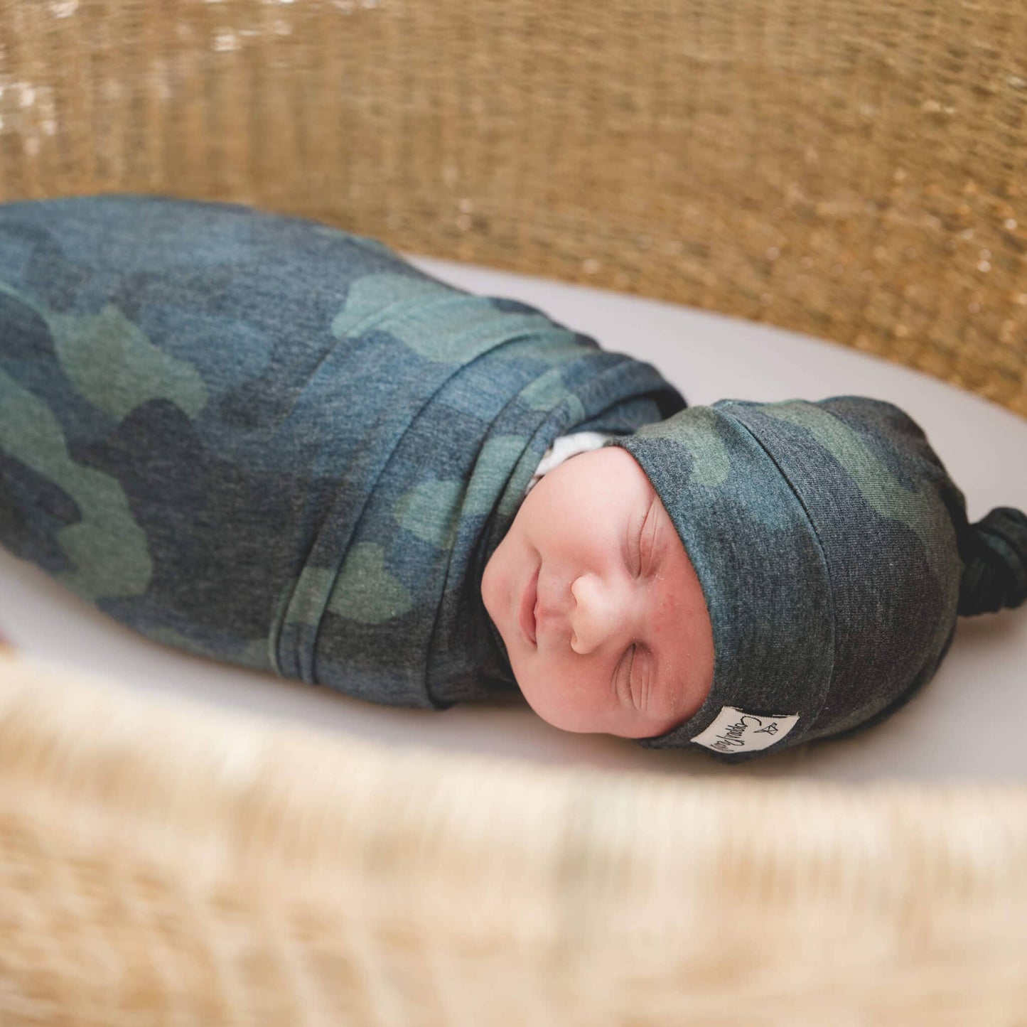 Knit Swaddle Blanket | Hunter