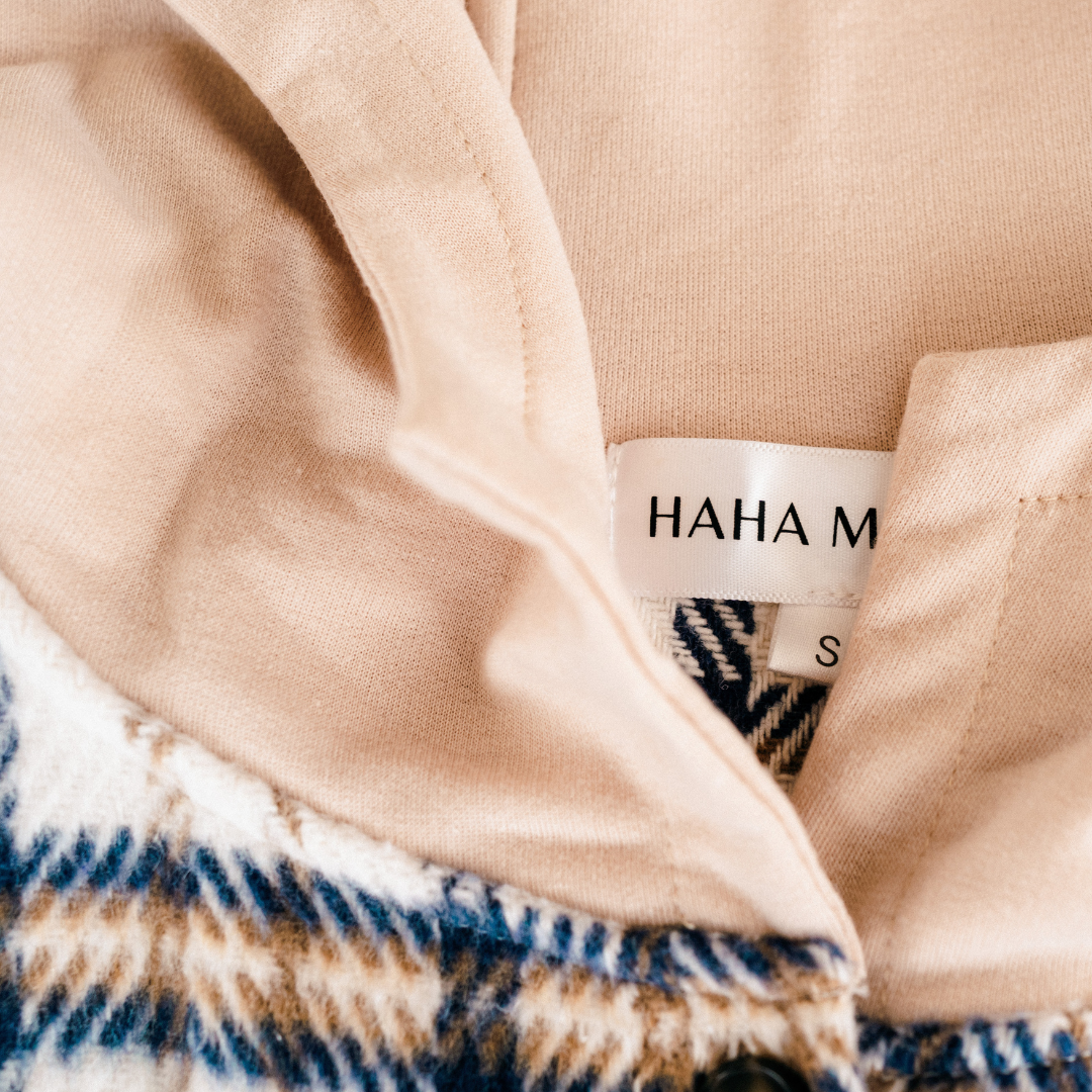 Cream & Navy Plaid Flannel | Child