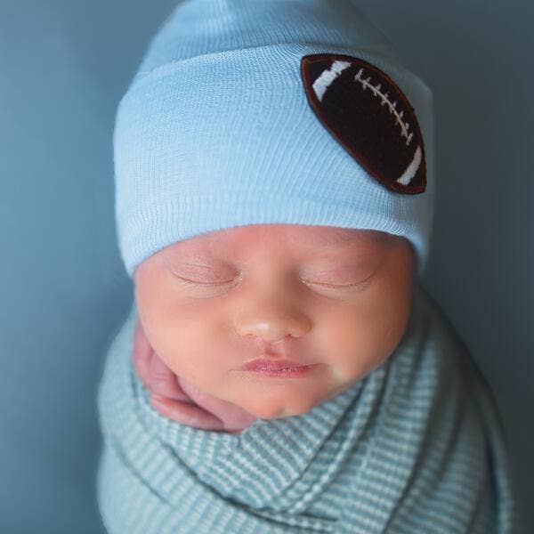 Chenille Football Newborn Hat