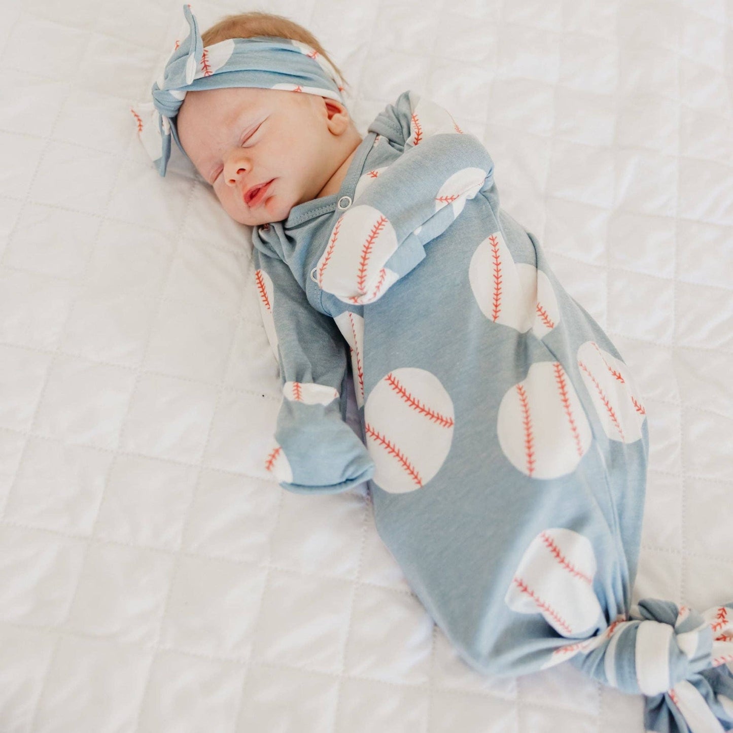 Newborn Knotted Baby Gown | Slugger