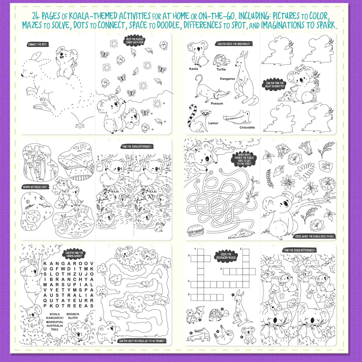 Little Book of Big Fun Activity Book | Koala Adventures