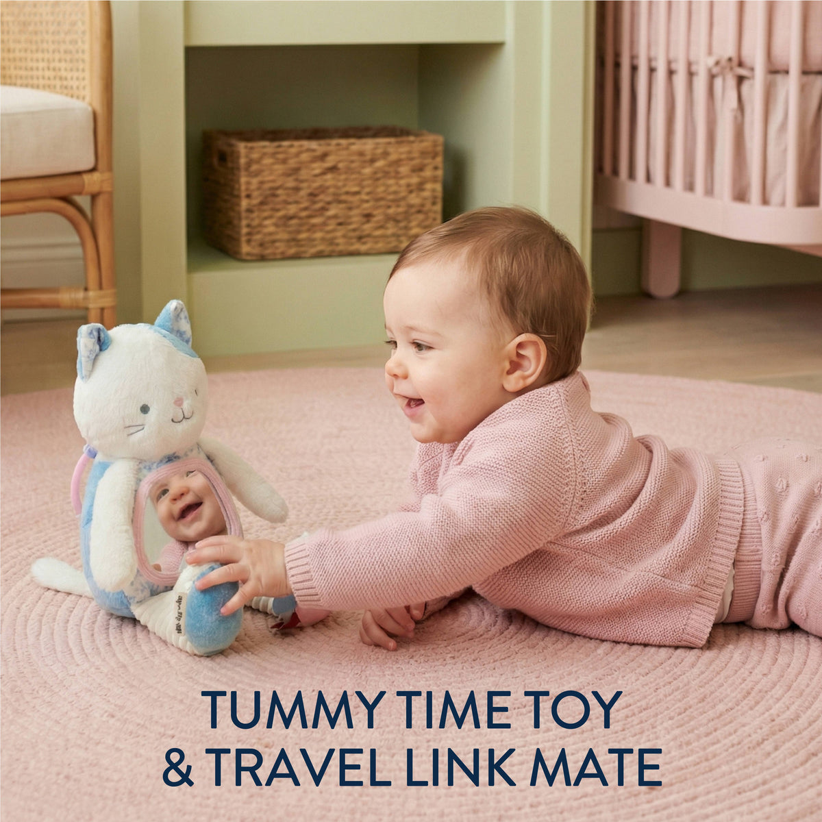 Itzy Bitzy Mirror™ Sensory Tummy Time Mirror | Kitty