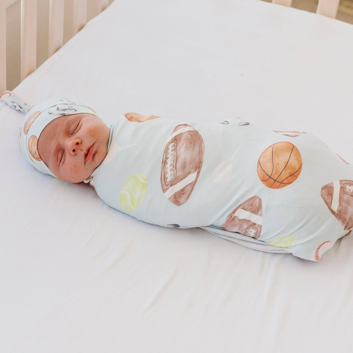 Knit Swaddle Blanket | Sports Medley