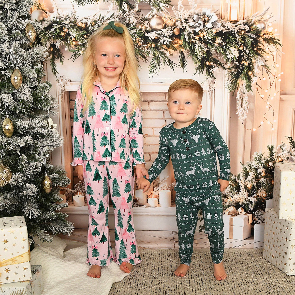 Pink Trees Bamboo PJ Set