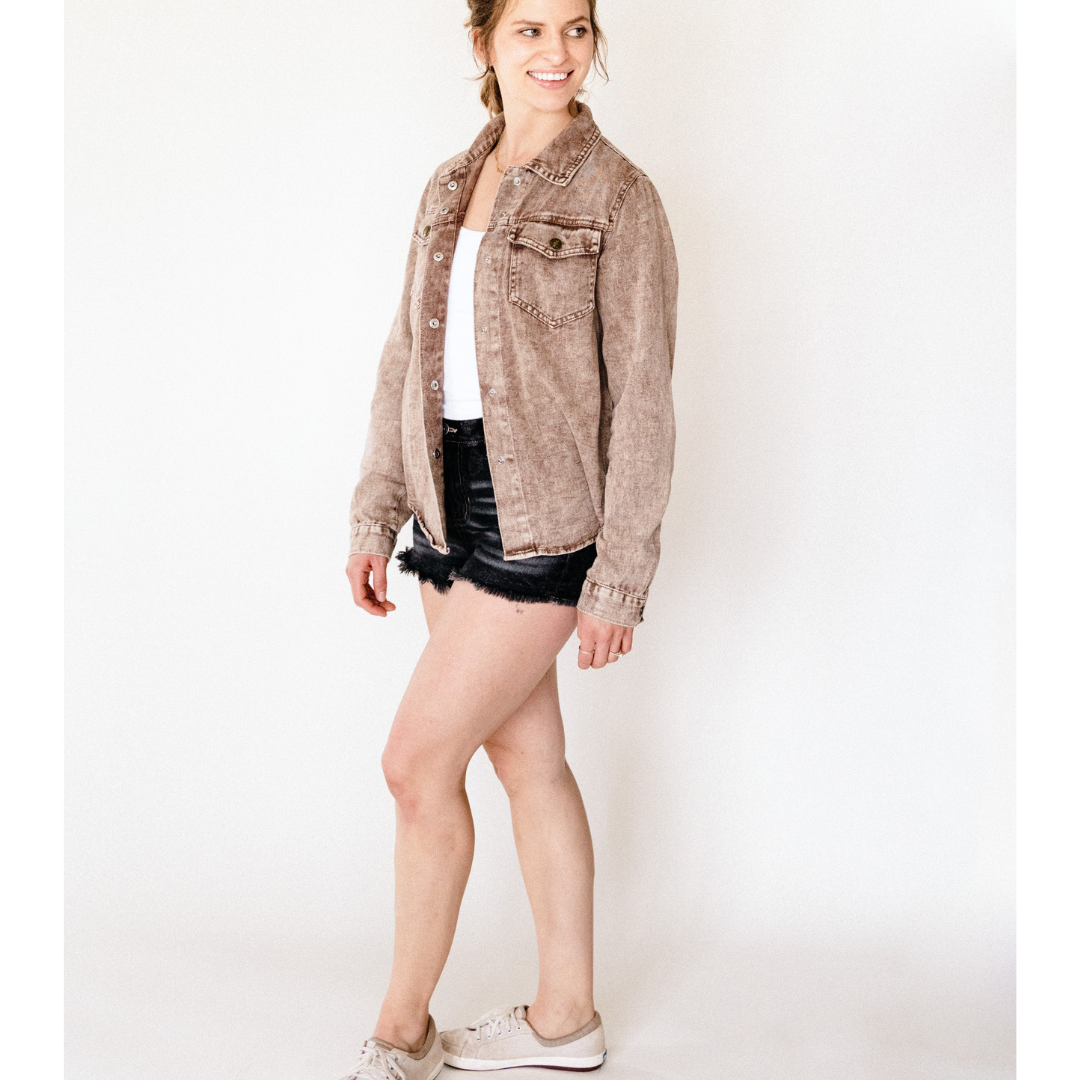 Brown Denim Jacket | Adult