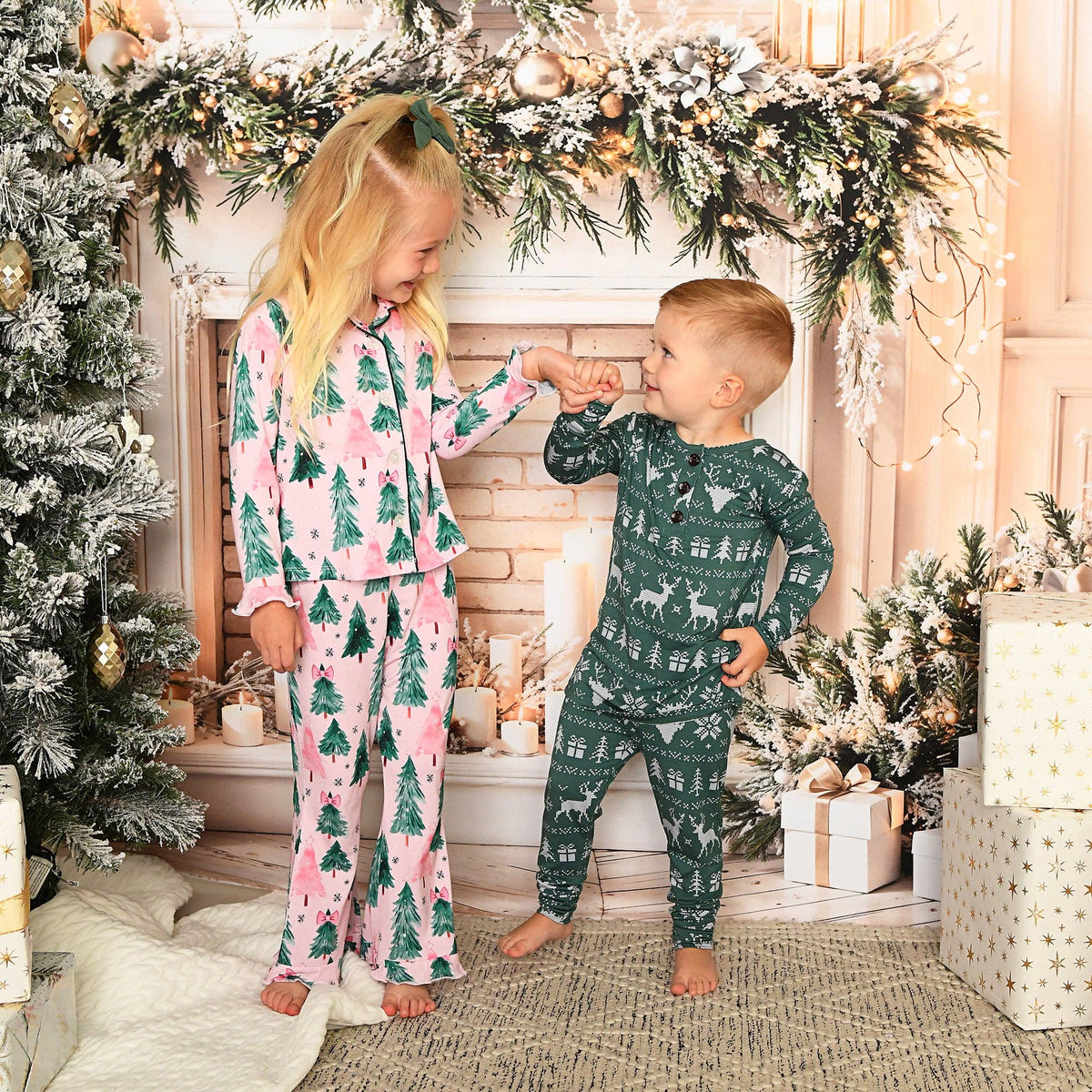 Pink Trees Bamboo PJ Set