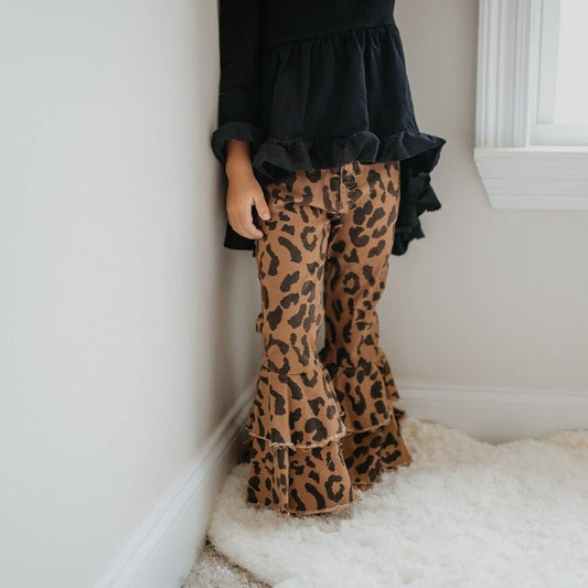 Leopard Ruffle Jeans