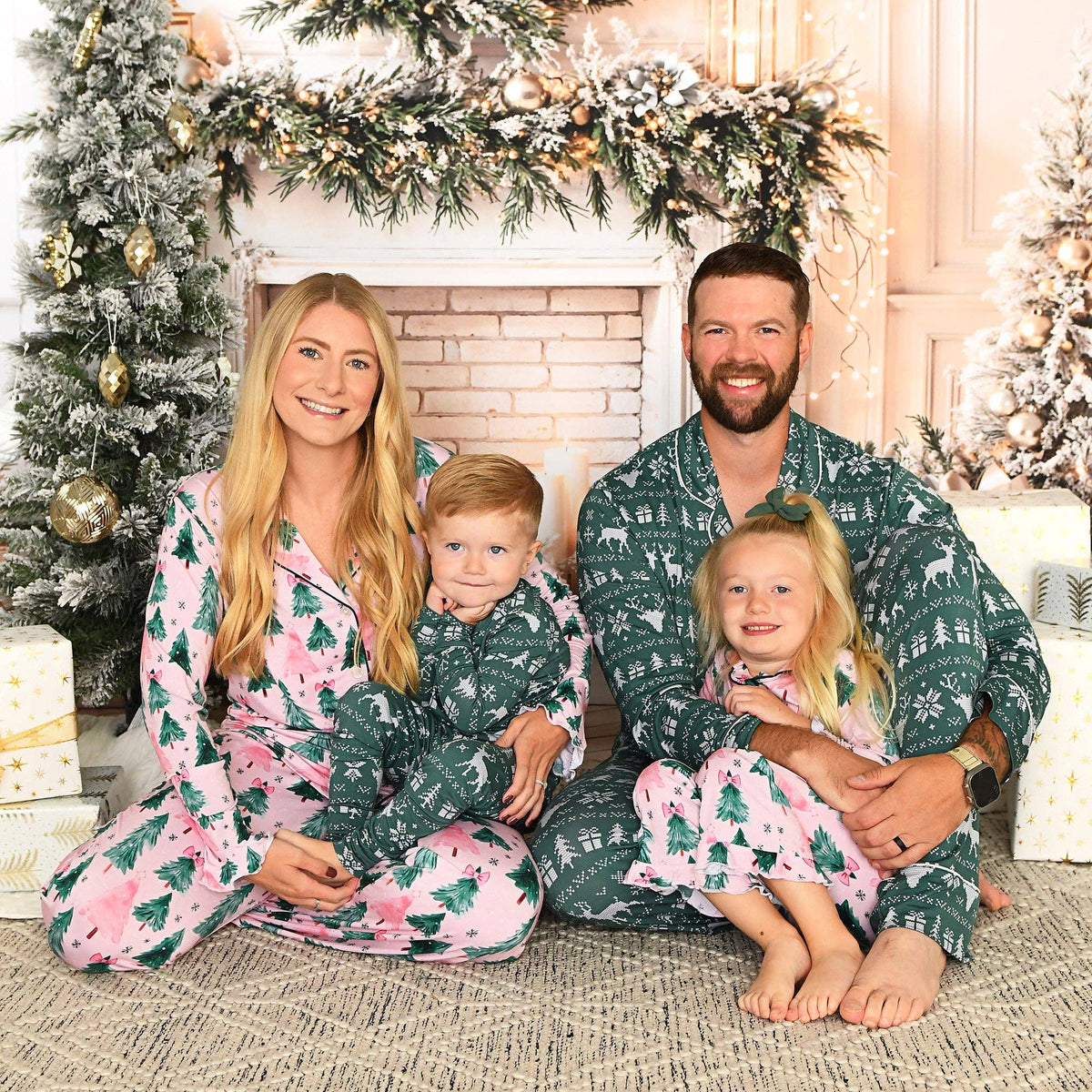 Pink Trees Bamboo PJ Set