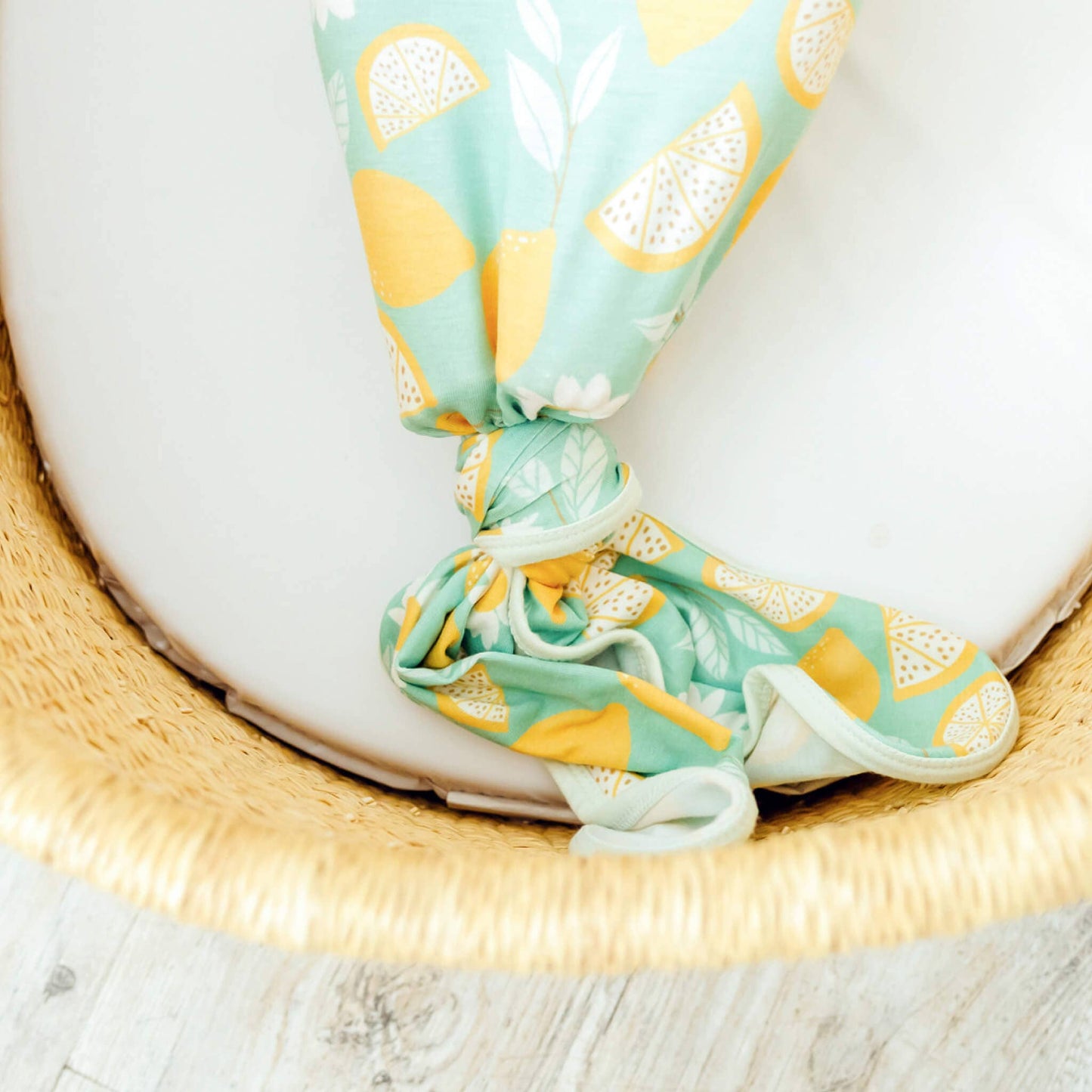 Newborn Knotted Gown | Lemon