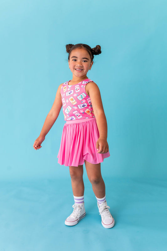 Hot Pink Girly Pop | Strappy Back Tank SET