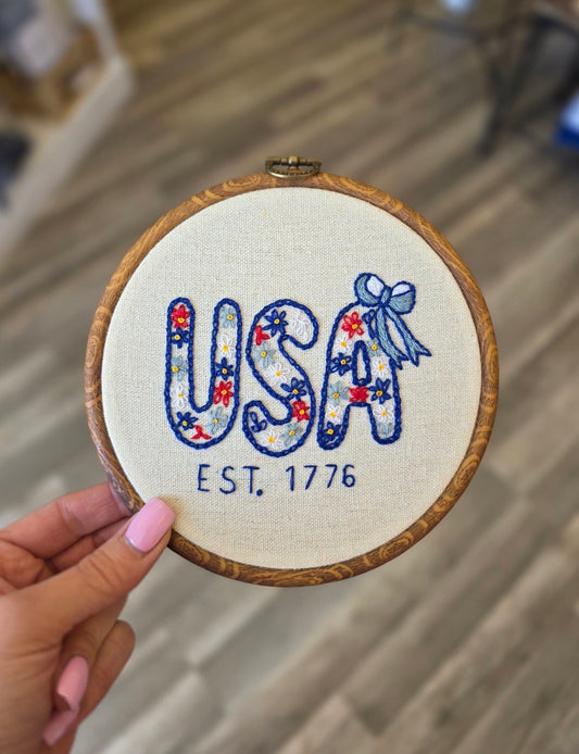 USA Embroidered Hoop