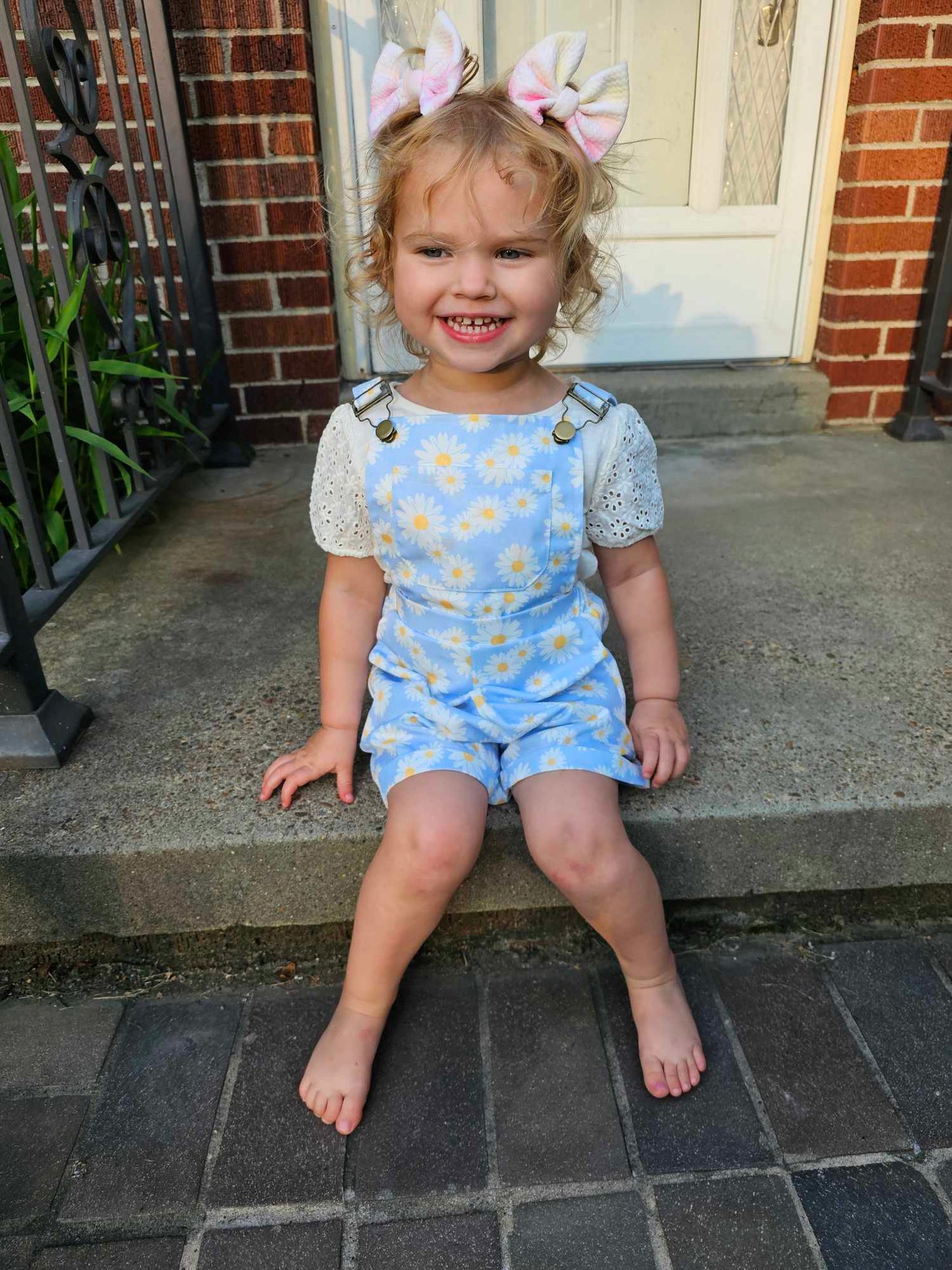 Blue Daisy Overalls