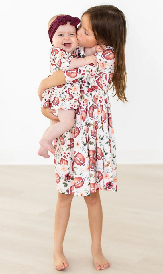 Football + Flowers Twirl Bodysuit