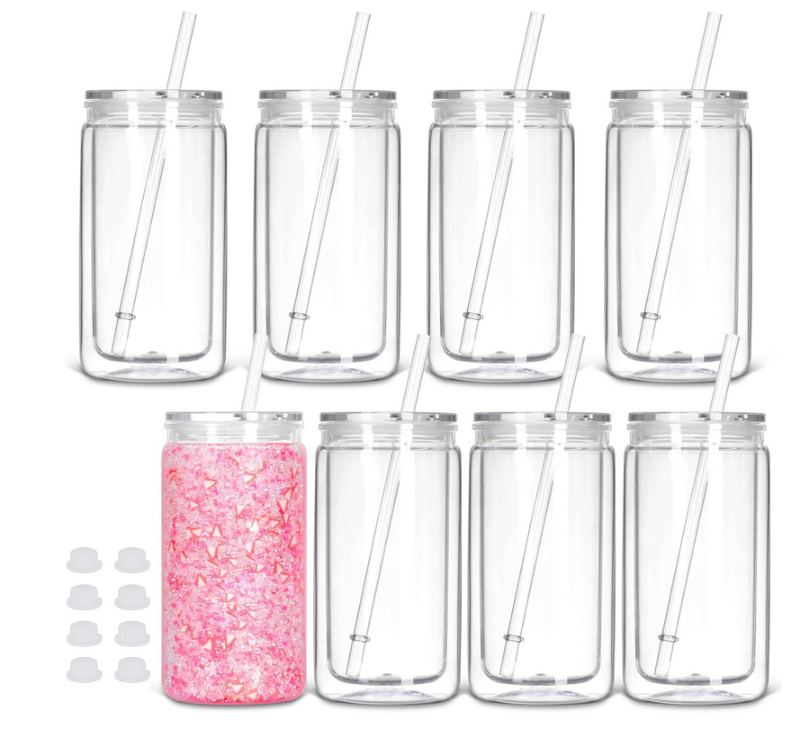 16oz Acrylic Snow Globe Tumbler