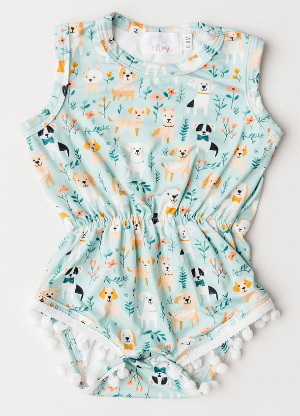 Furry Friends Pom Pom Romper