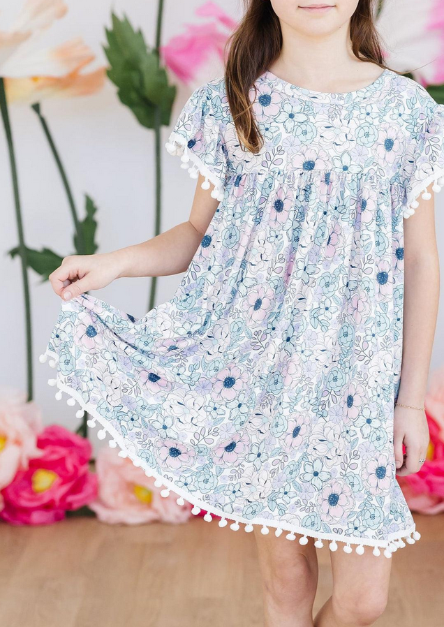 Garden Grace Pom Pom Dress