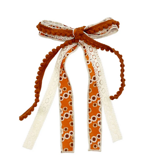 Sunflower Lace Ribbon Bow