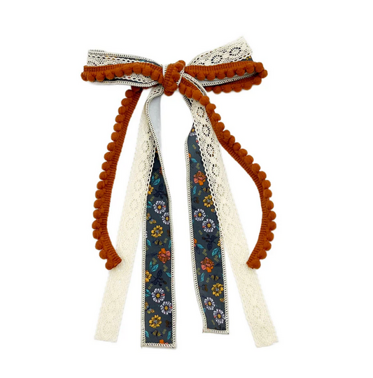 Flutter Floral Lace Ribbon Bow