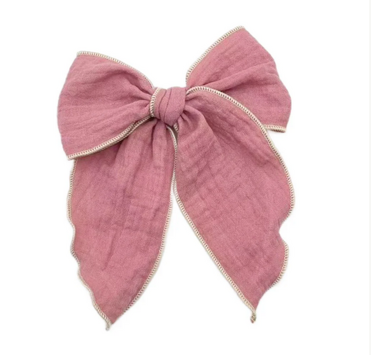 Dusty Mauve Muslin Bow