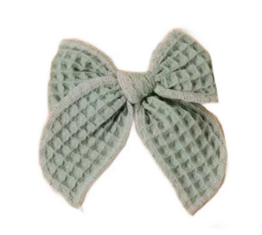 Sage Waffle Bow