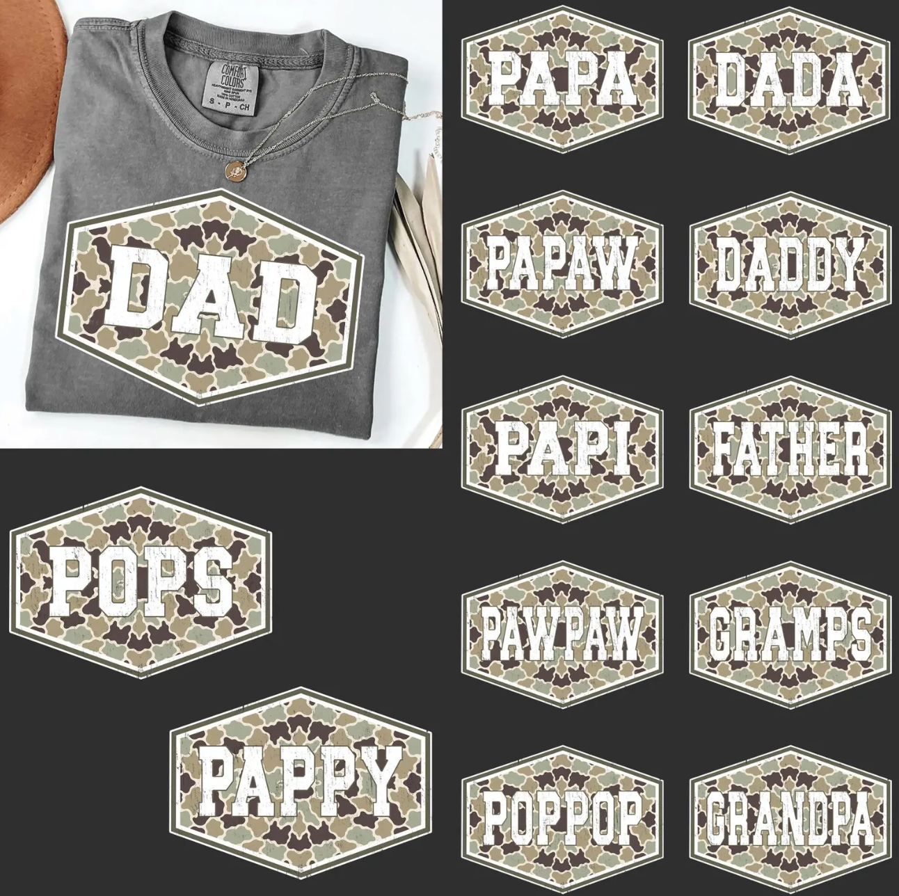 Custom DAD - PAPA Tee: PRE-ORDER