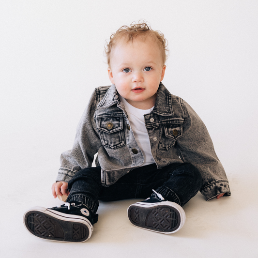 Silver Gray Denim Jacket
