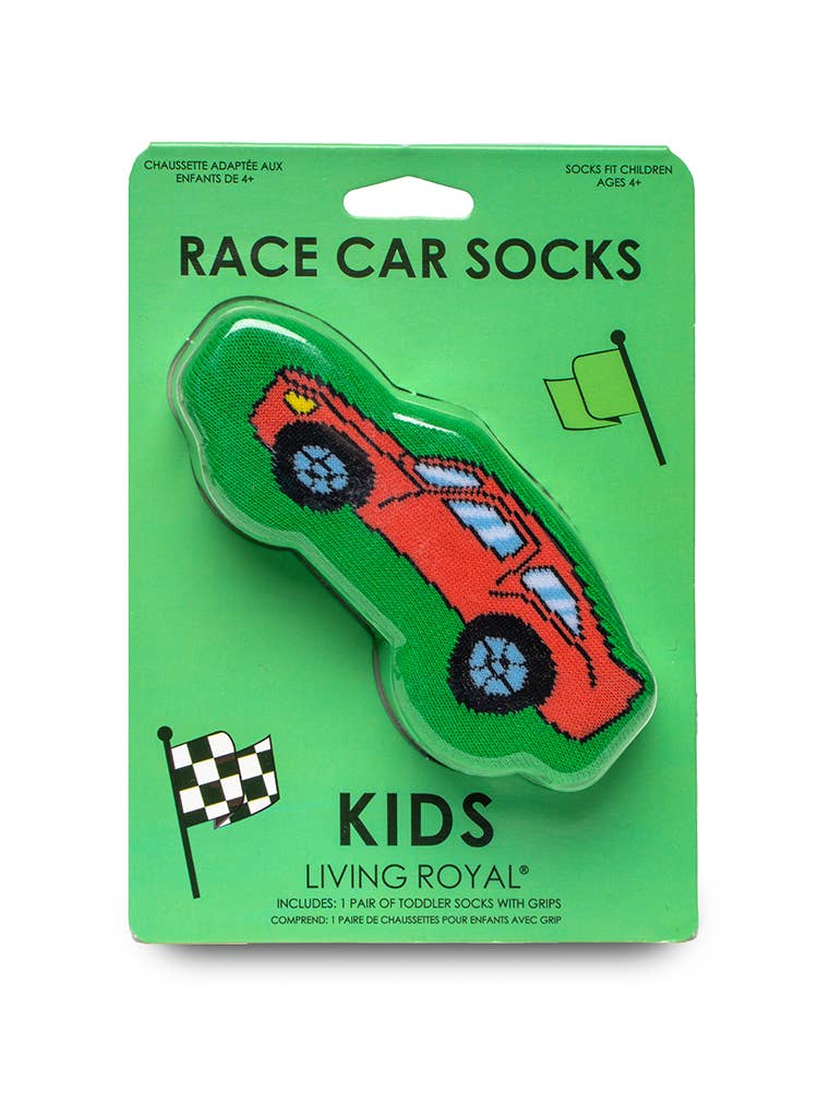 3D Packaged Crew Socks | Race Car