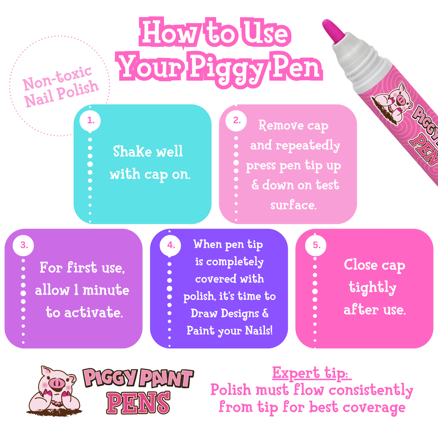 Paint Pens | Non-Toxic Nail Polish