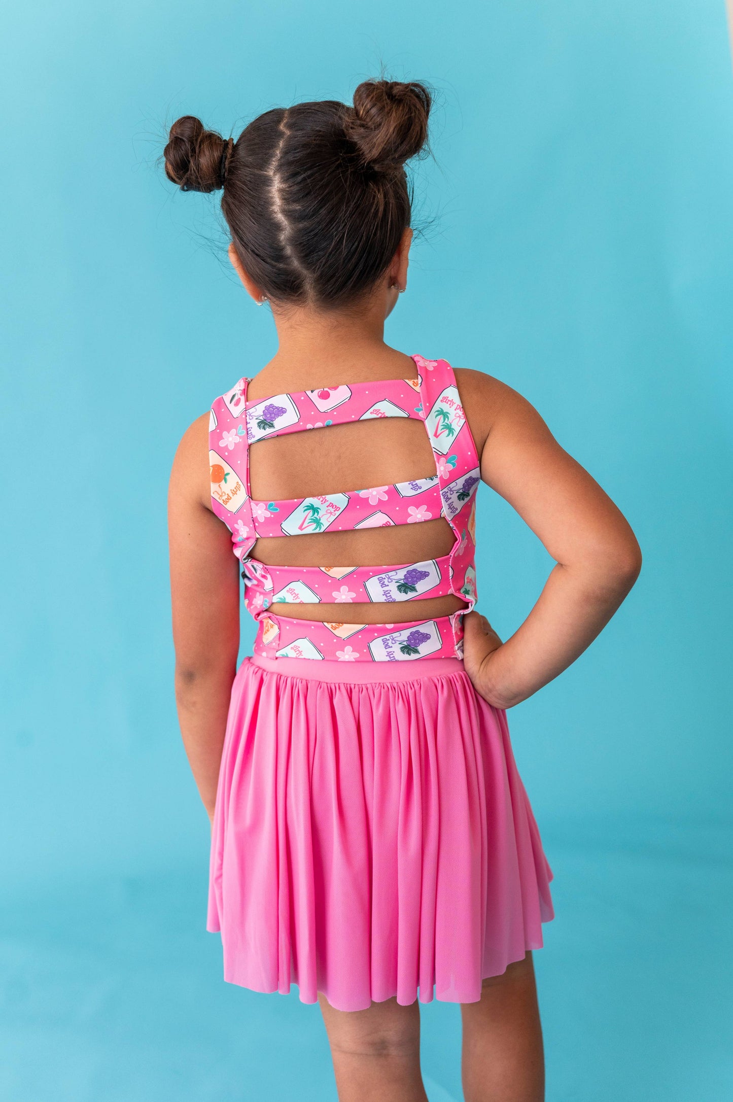 Hot Pink Girly Pop | Strappy Back Tank SET