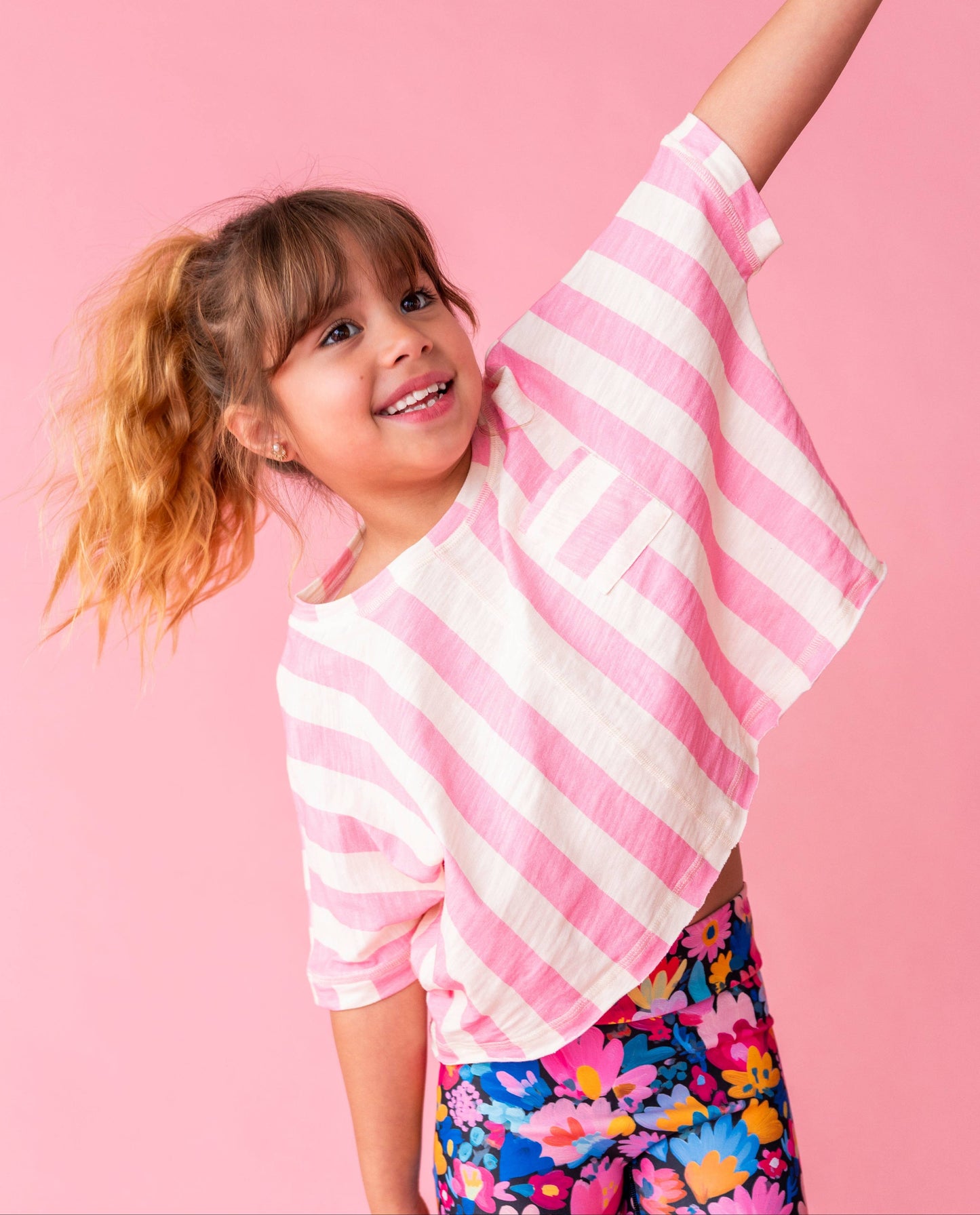 Cotton Candy Stripe | Boxy Crop