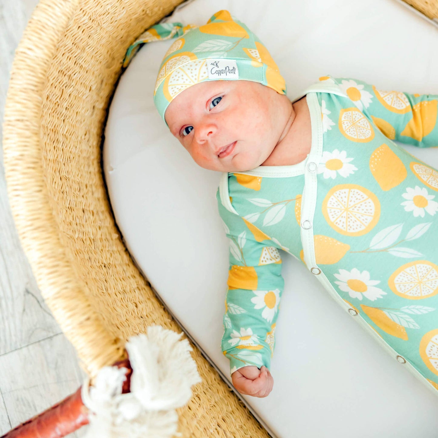 Newborn Knotted Gown | Lemon