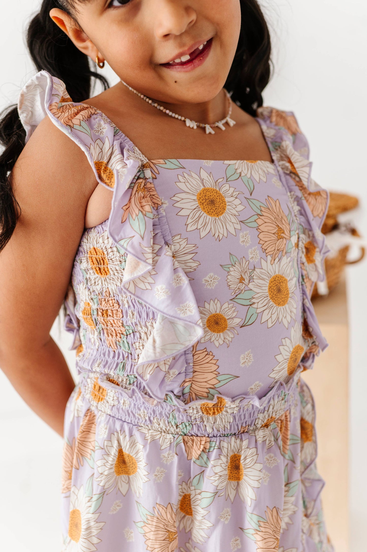 Sunflower Ruffle Tank & Skort Set