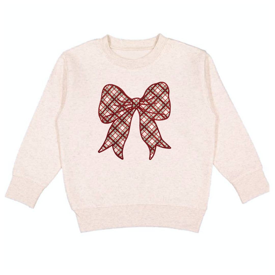Christmas Plaid Bow Sweatshirt