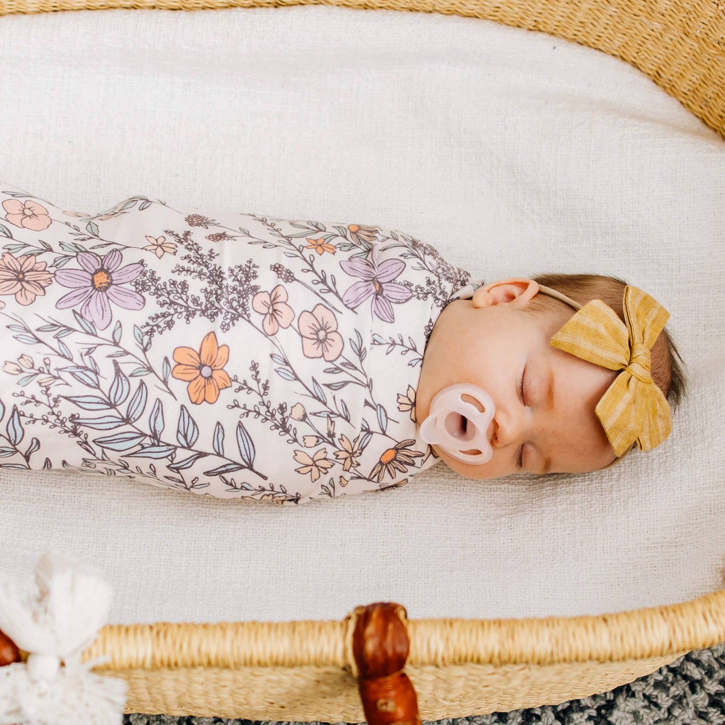 Knit Swaddle Blanket | Flora