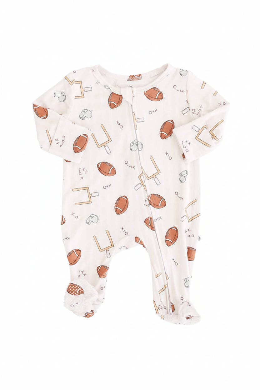 Tiny Touchdowns Zipper Footie