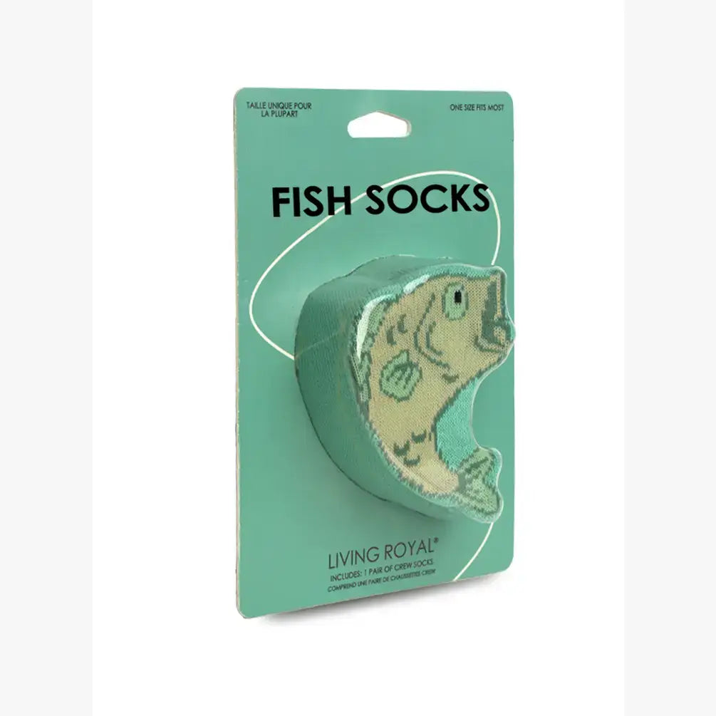 3D Packaged Crew Socks | Fish