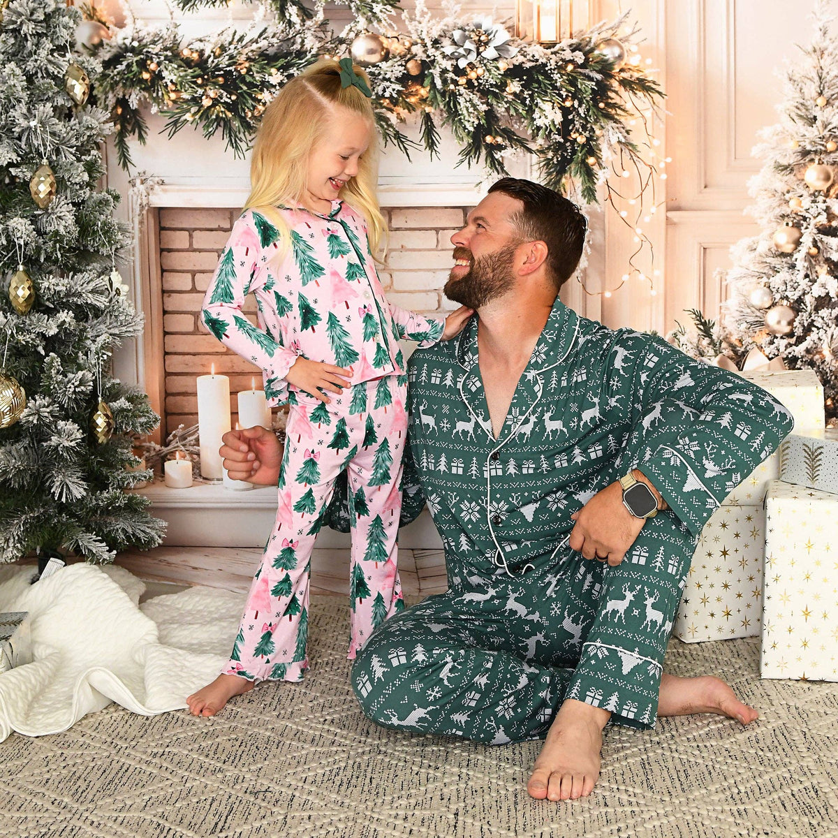 Pink Trees Bamboo PJ Set