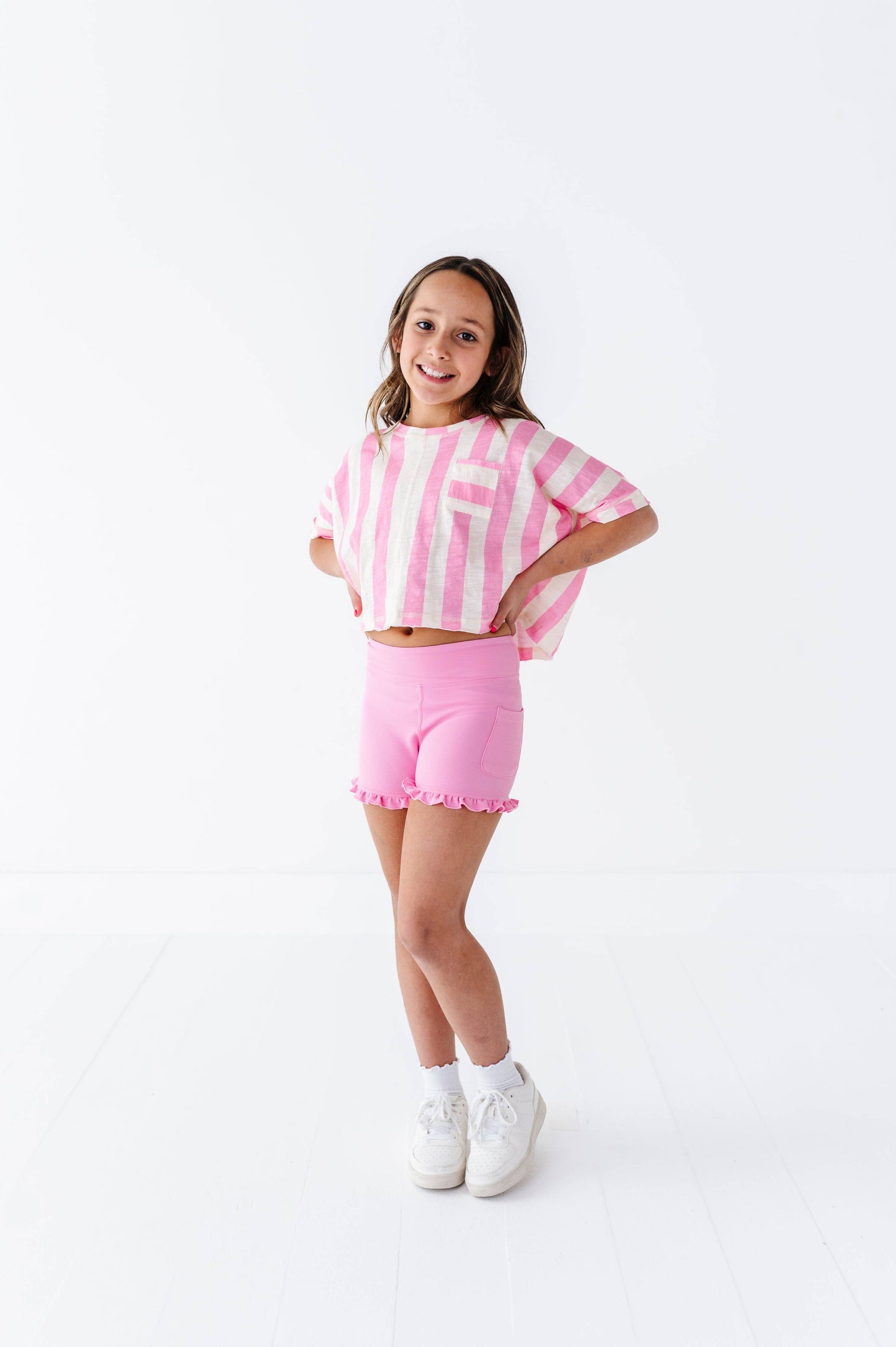 Cotton Candy Stripe | Boxy Crop