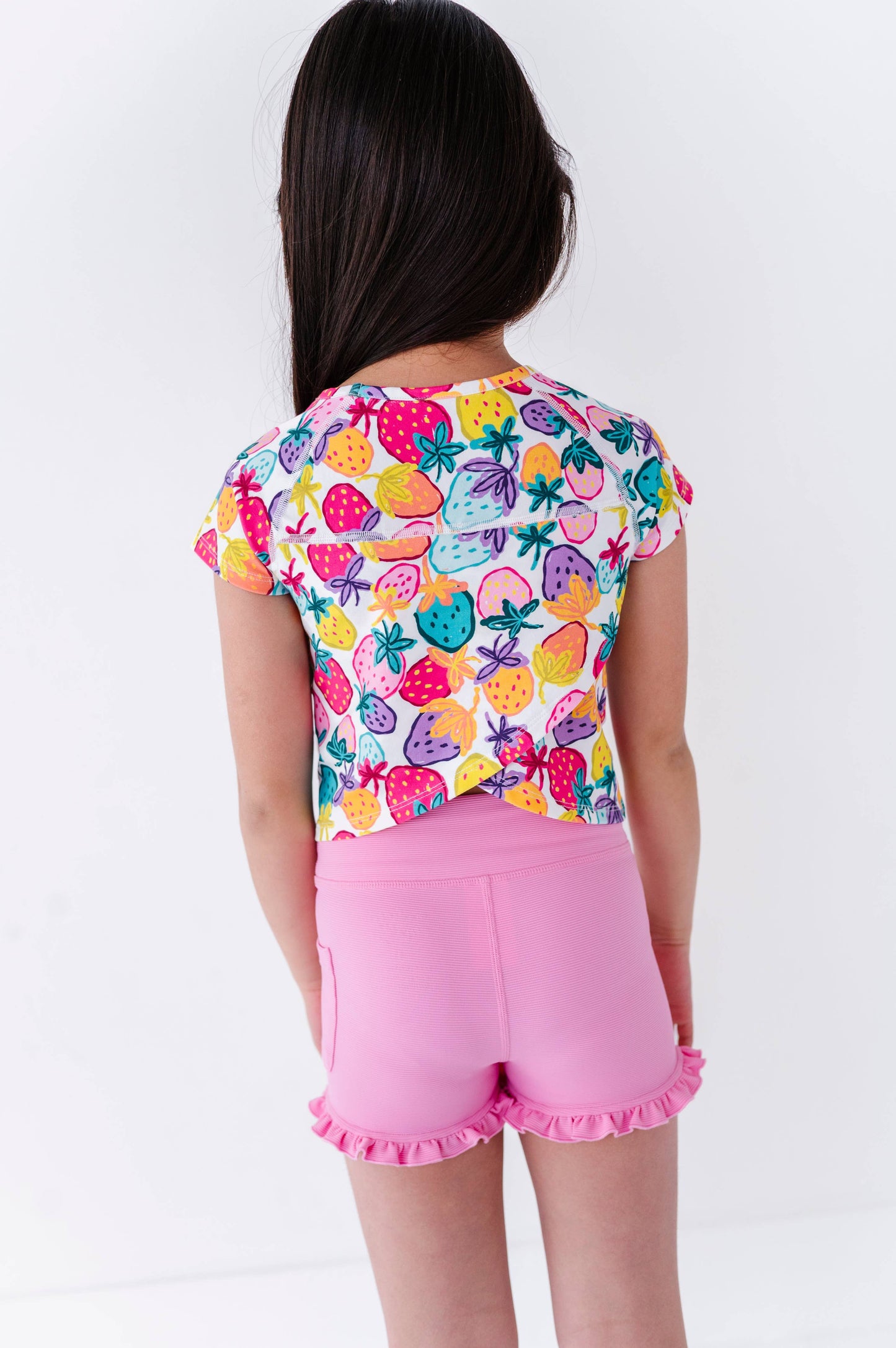 Cotton Candy | Ruffle RIB Biker Shorts