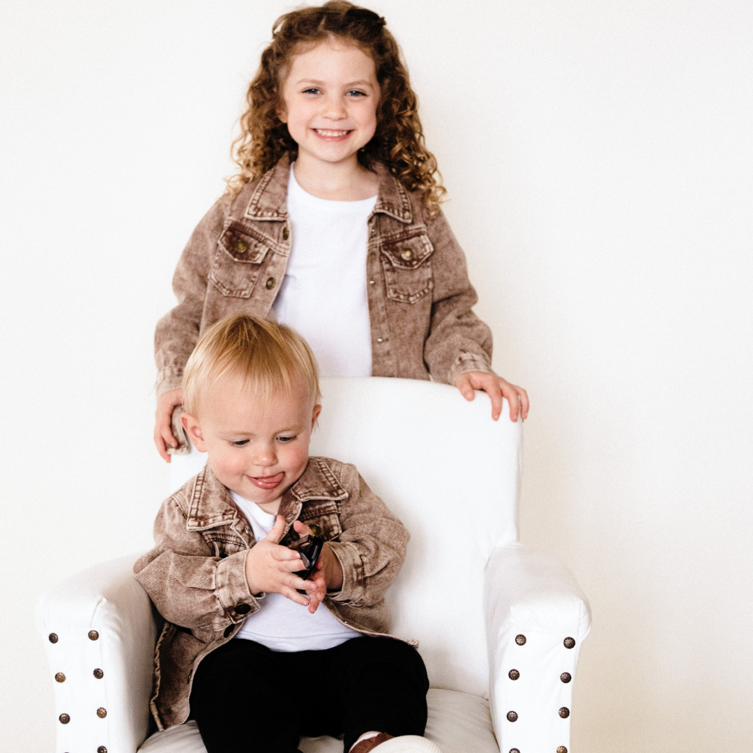 Brown Denim Jacket | Kids