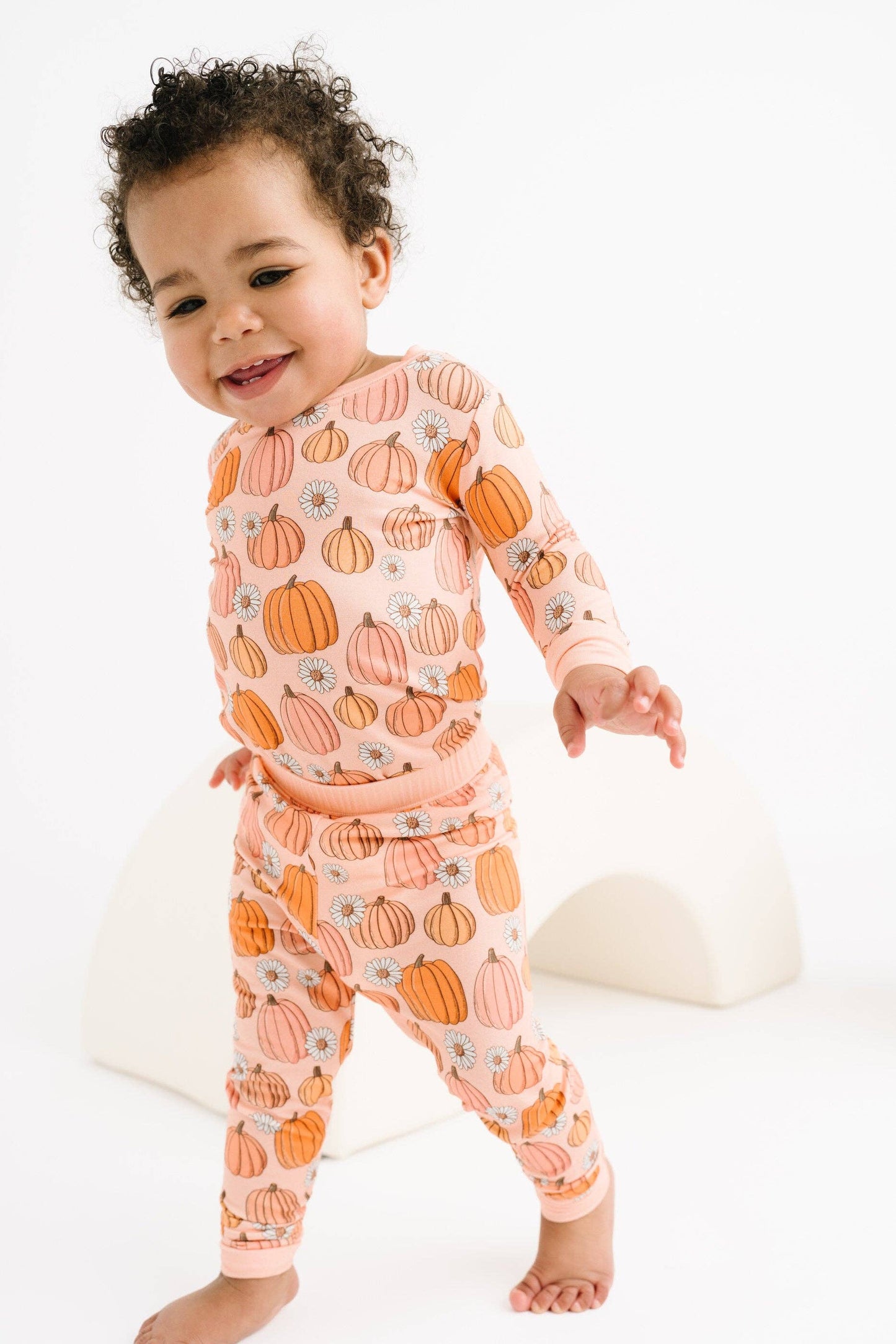 Pretty In Pink Pumpkins Bamboo Set