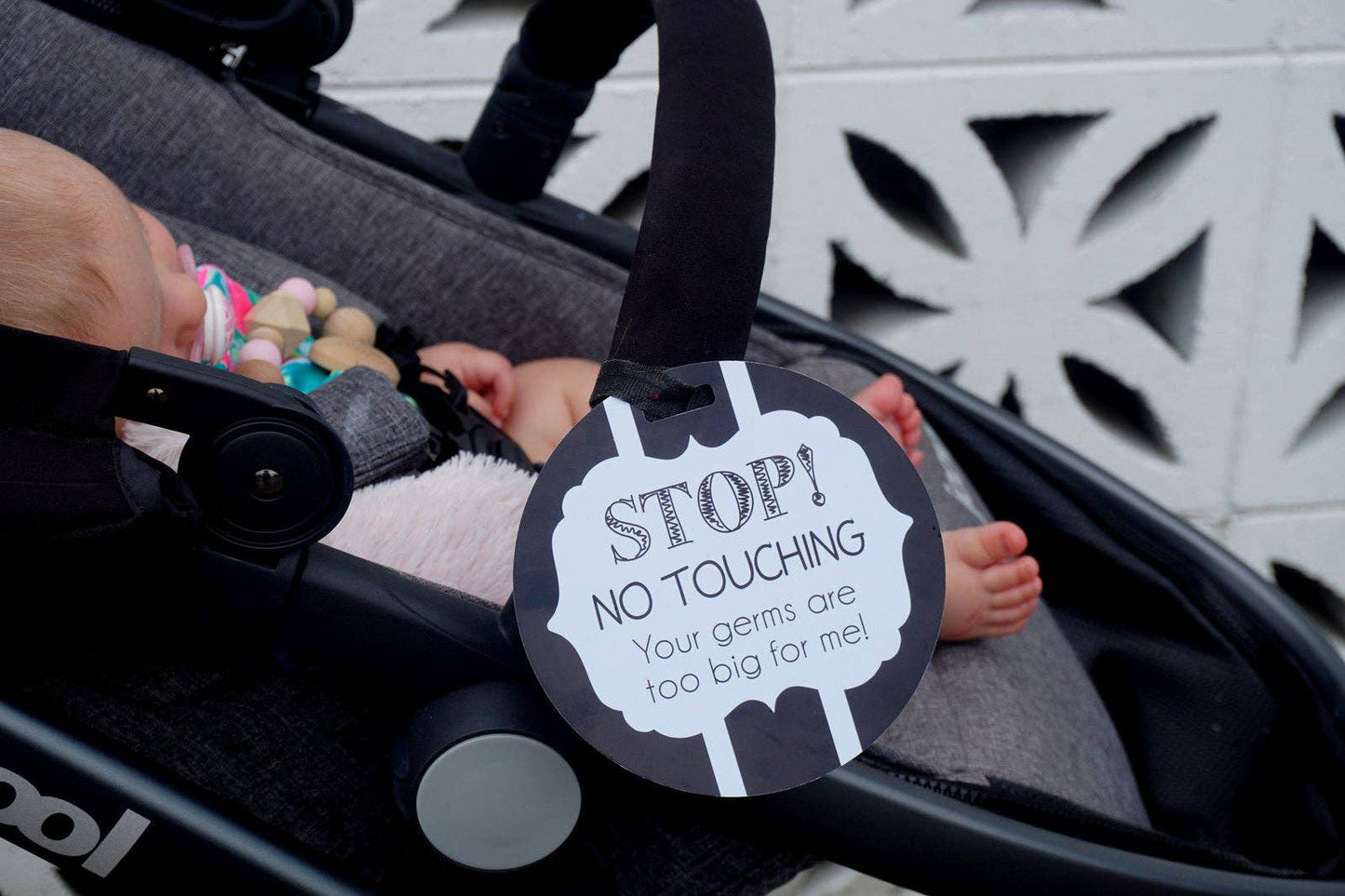 No Touching and Stroller Tag | Black