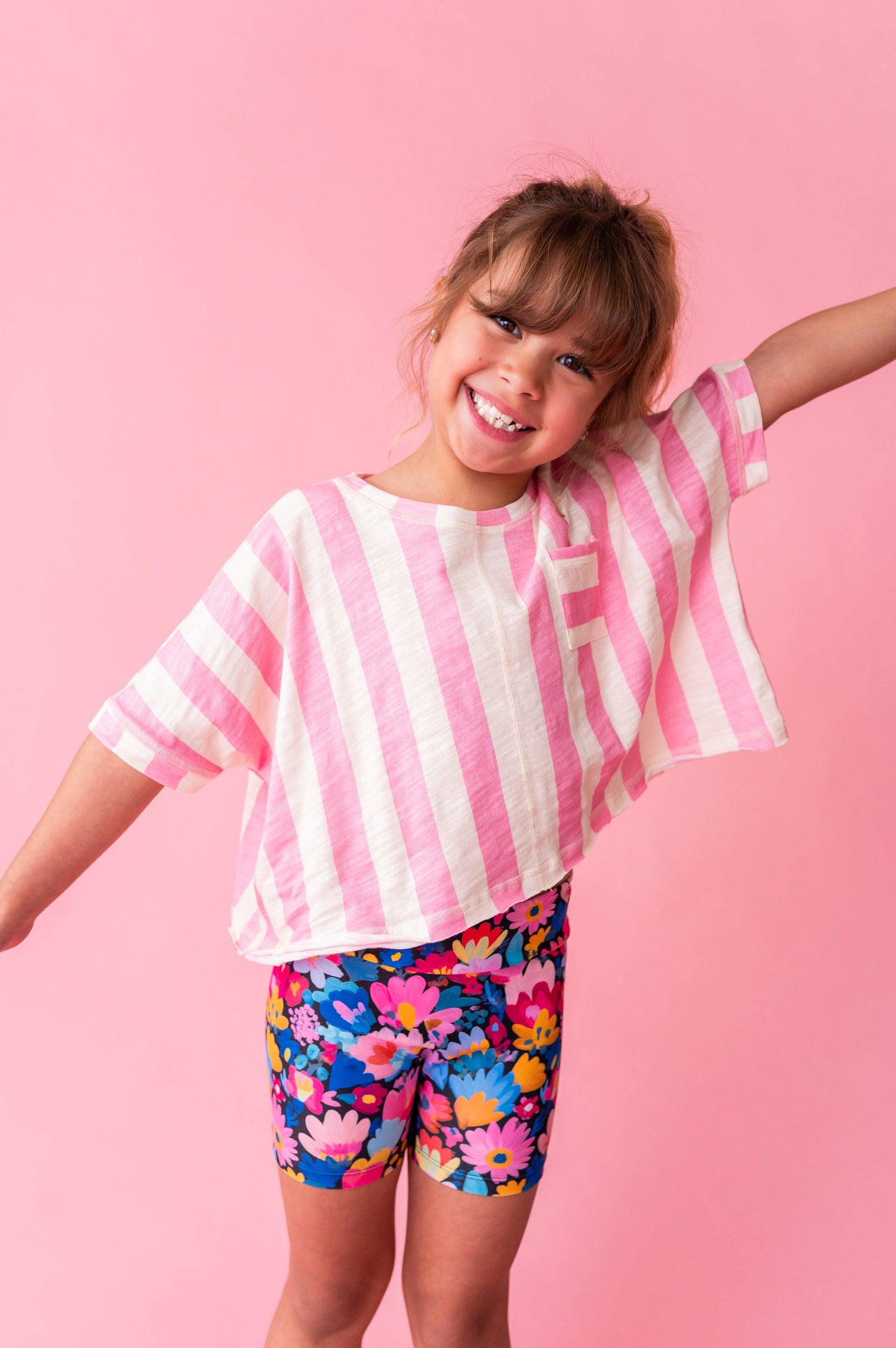 Cotton Candy Stripe | Boxy Crop