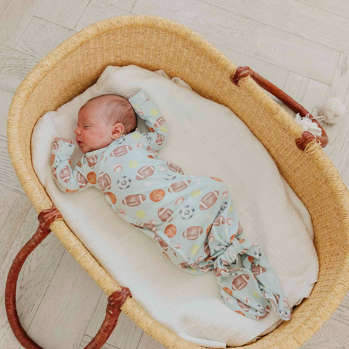 Newborn Knotted Gown | Sports Medley