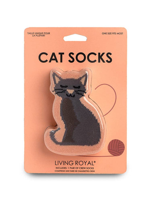 3D Packaged Crew Socks | Cat