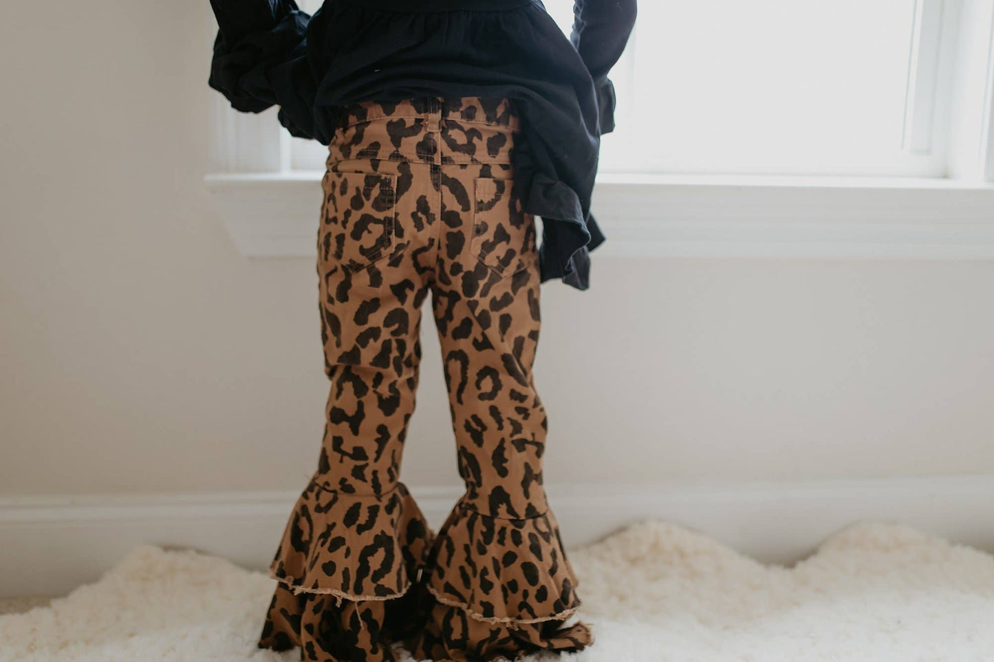 Leopard Ruffle Jeans