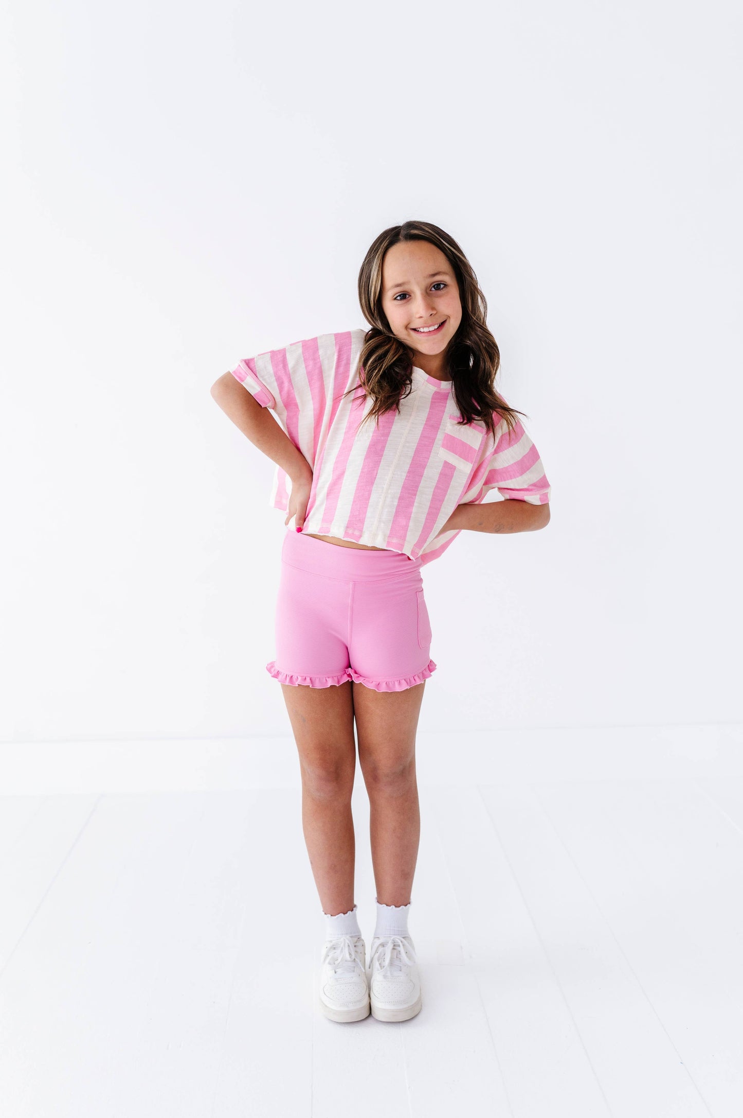 Cotton Candy Stripe | Boxy Crop