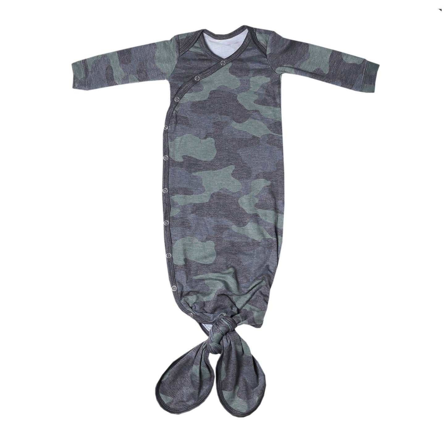 Newborn Knotted Baby Gown | Hunter