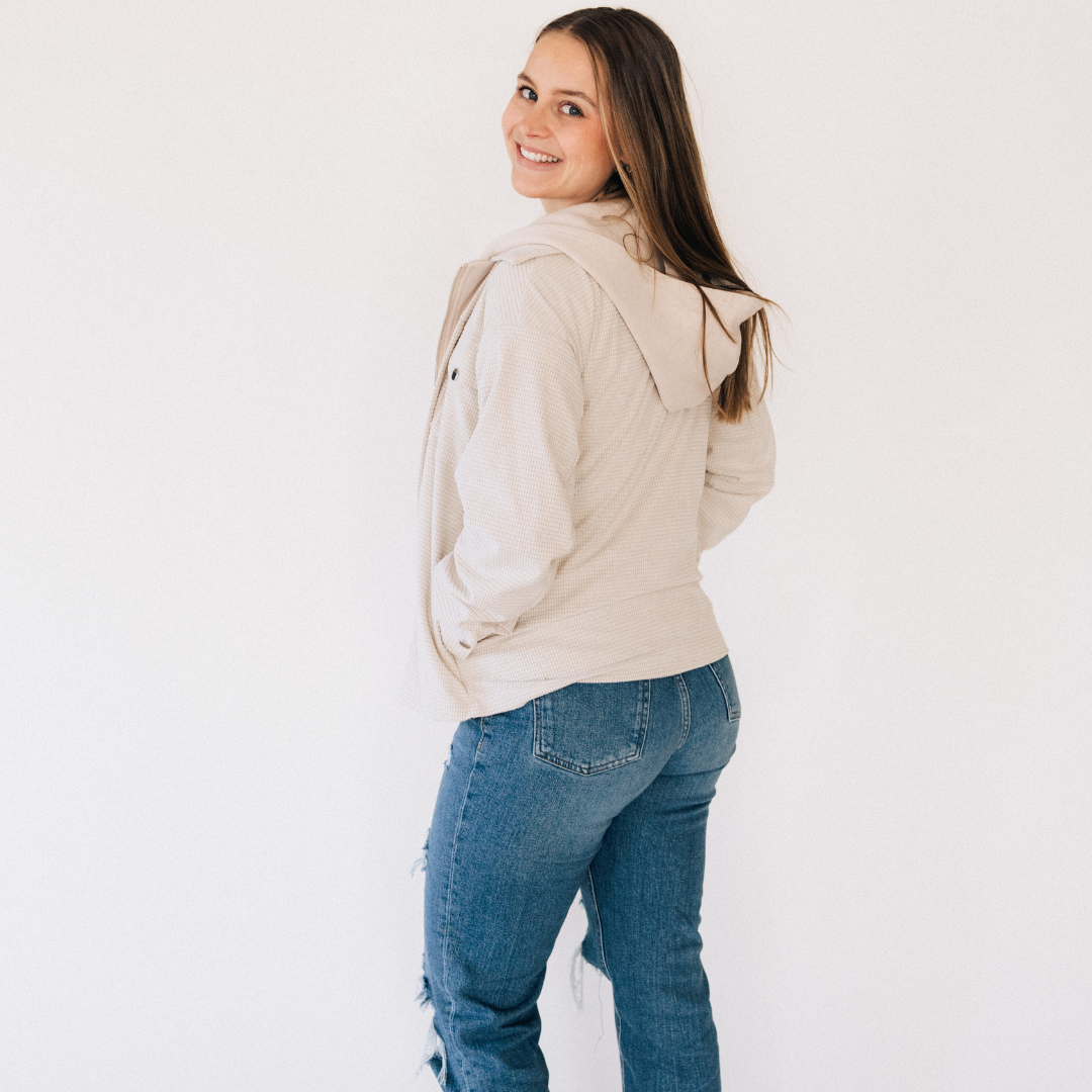 Khaki Hooded Jacket | Adult