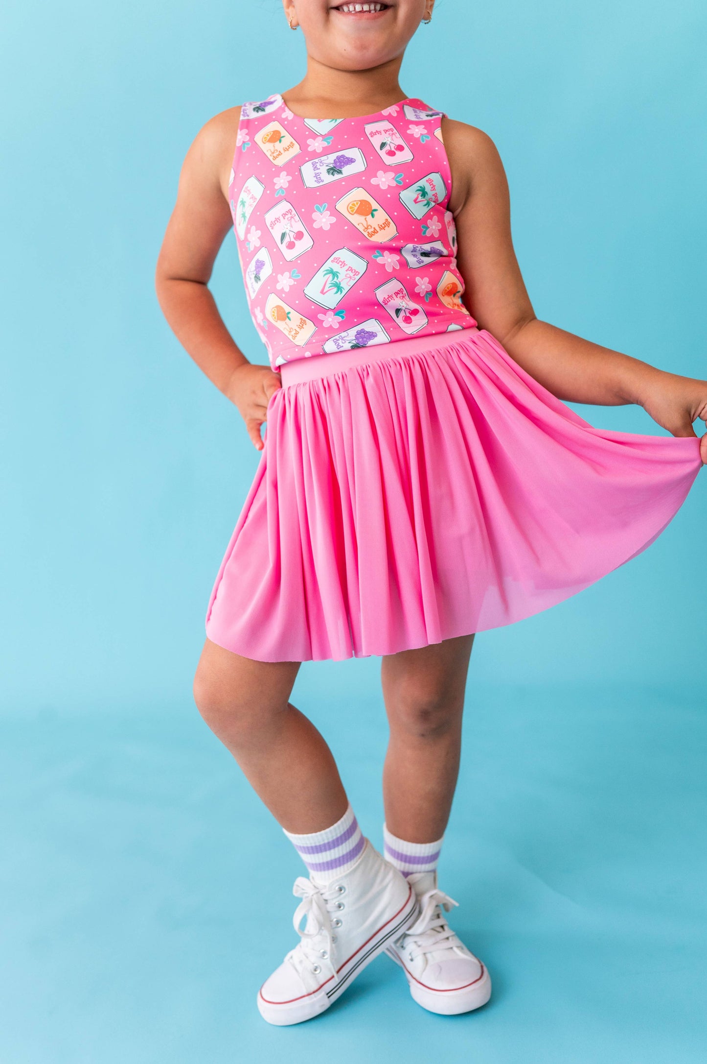 Hot Pink Girly Pop | Strappy Back Tank SET